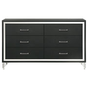 Coaster Furniture Lucia Black 6 Drawer Dresser