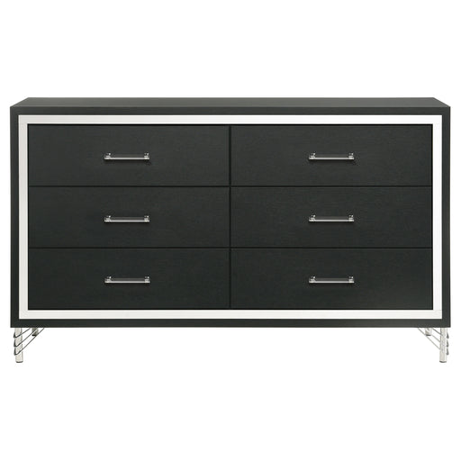 Coaster Furniture Lucia Black 6 Drawer Dresser