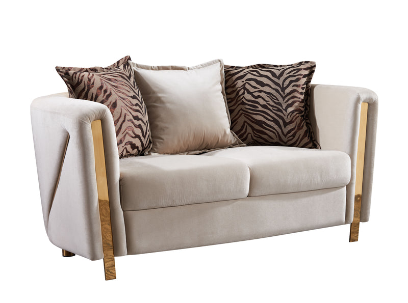 Galaxy Home Chanelle Beige Loveseat