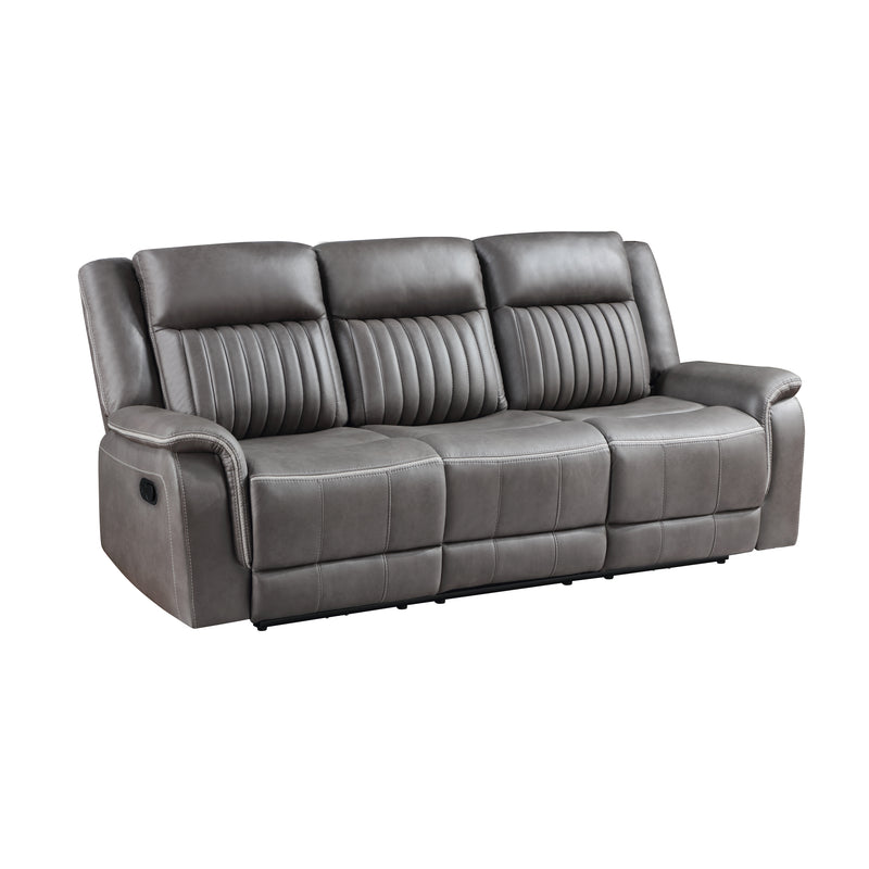 New Classic Furniture Enzo Gray Sofa with Dual Recliner