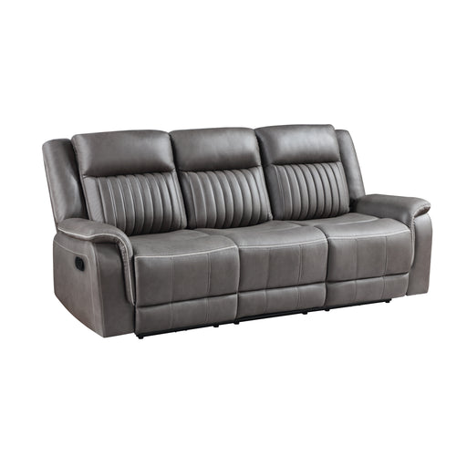 New Classic Furniture Enzo Gray Sofa with Dual Recliner