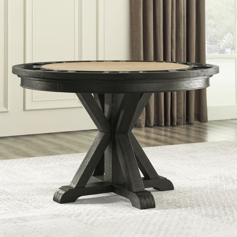 Steve Silver Rylie Black Dining Table with Game Top
