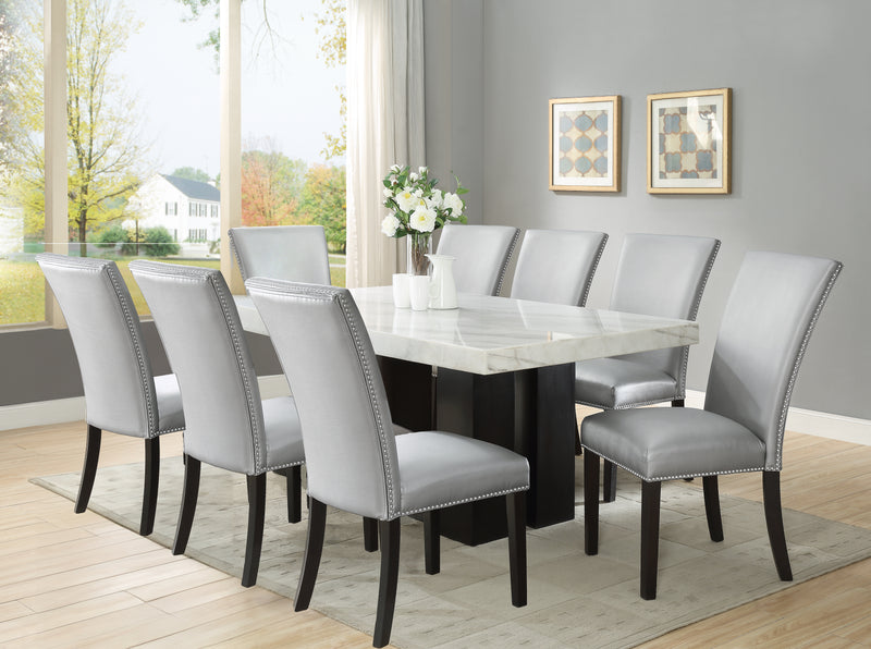 Steve Silver Camila White Black 9pc Dining Set