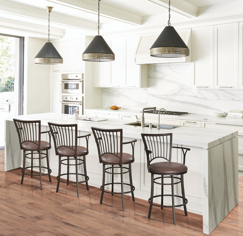 Steve Silver Bayview Dark Brown Swivel Counter Stool