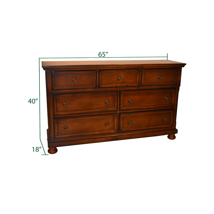 Galaxy Home Baltimore Dark Walnut Dresser and Mirror