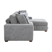 Home Elegance Raife Blue 2pc Sectional with Right Chaise