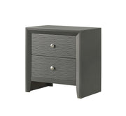 Crown Mark Denker Gun Metal Night Stand