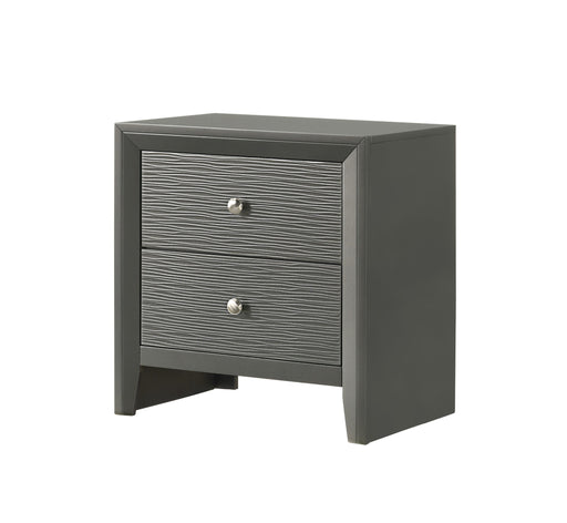 Crown Mark Denker Gun Metal Night Stand
