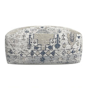 Steve Silver Kira Green Blue White Jacquard Woven Pouf