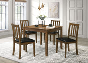 Coaster Furniture Parkwood Honey Brown 5pc Square Dining Room Set