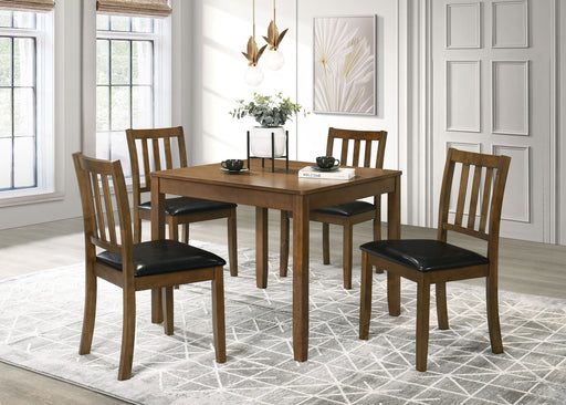 Coaster Furniture Parkwood Honey Brown 5pc Square Dining Room Set