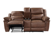 New Classic Furniture Ryland Brown Power Loveseat with Console