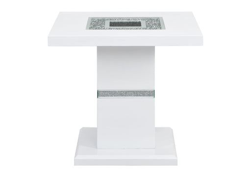 Global Furniture Monaco White End Table