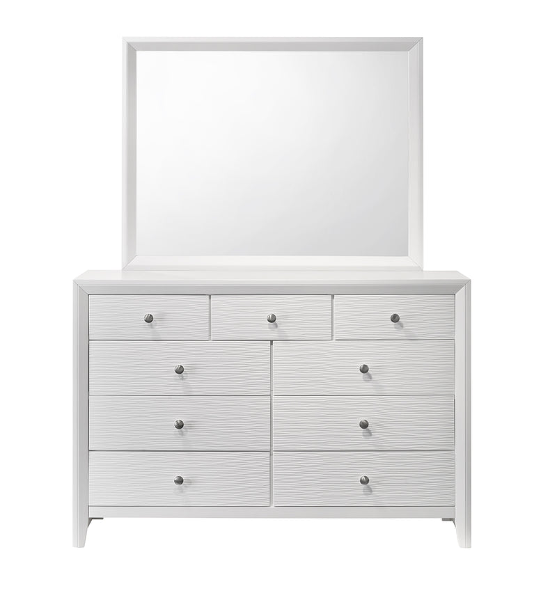 Crown Mark Evan White Dresser Top