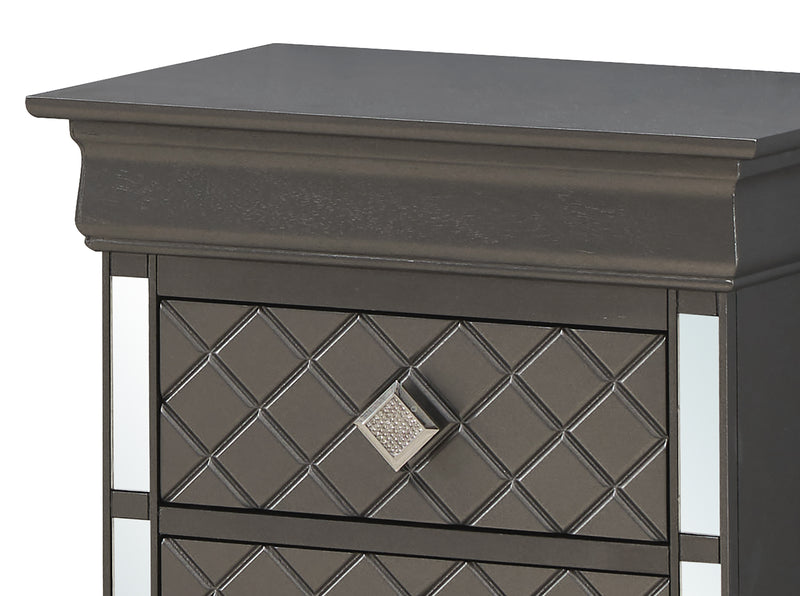 Glory Furniture Verona Metalic Black Nightstand