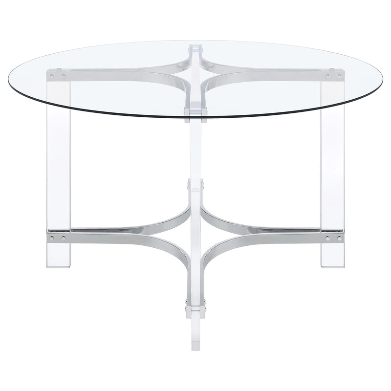 Coaster Furniture Keeling Silver Dining Table