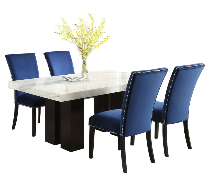 Steve Silver Camila White Blue 5pc Dining Set