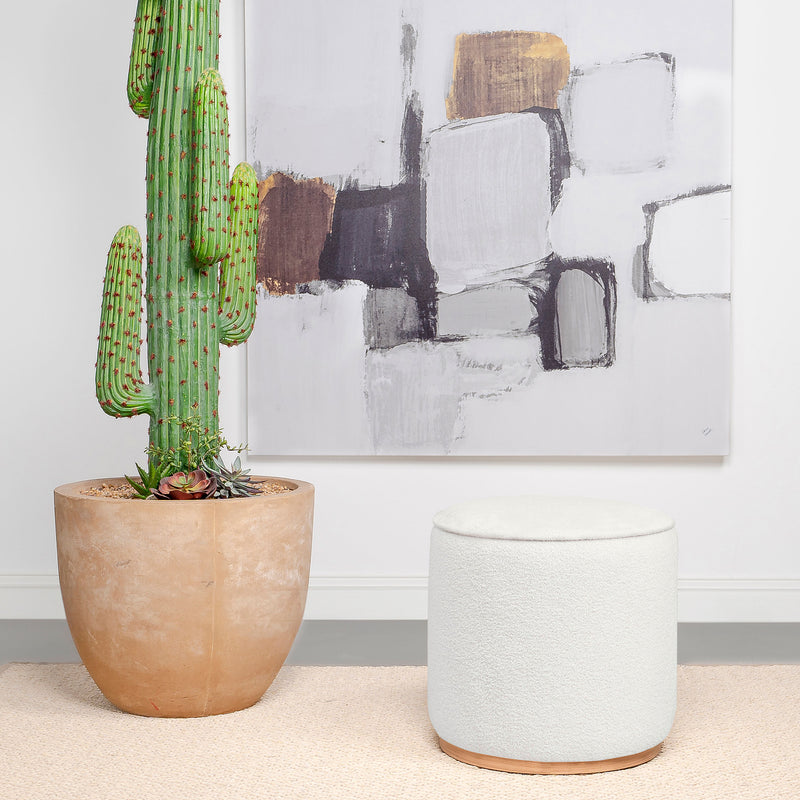 Coaster Furniture Zena Ivory Ottoman