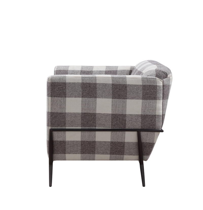 Acme Furniture Niamey II Black Metal Frame Accent Chair