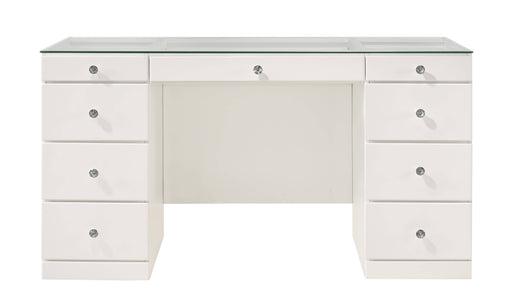 Crown Mark Avery White Vanity Desk