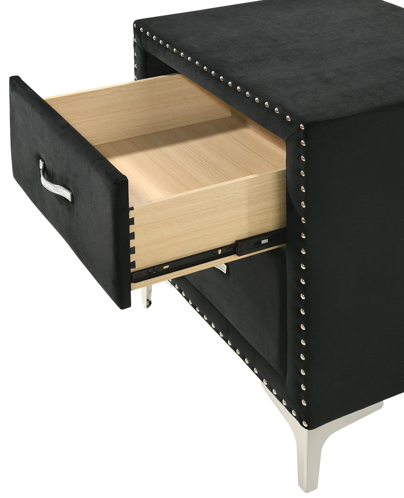 Crown Mark Lucinda Black Night Stand