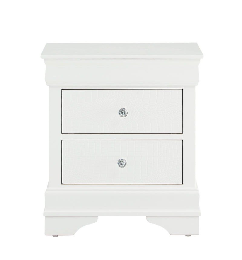 Global Furniture Pompei Metallic Grey Nightstand