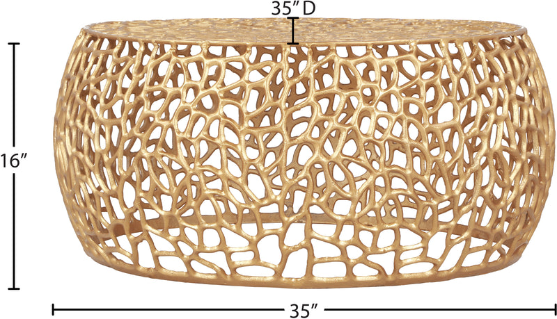 Meridian Furniture Priya Gold Coffee Table