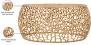 Meridian Furniture Priya Gold Coffee Table