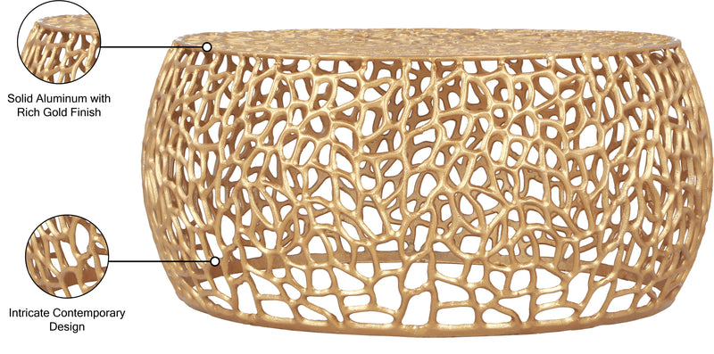 Meridian Furniture Priya Gold Coffee Table