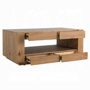 Acme Furniture Harlan Oak Coffee Table with Caster
