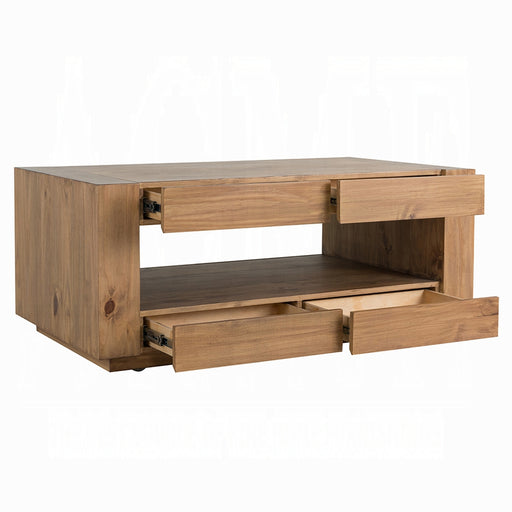 Acme Furniture Harlan Oak Coffee Table with Caster