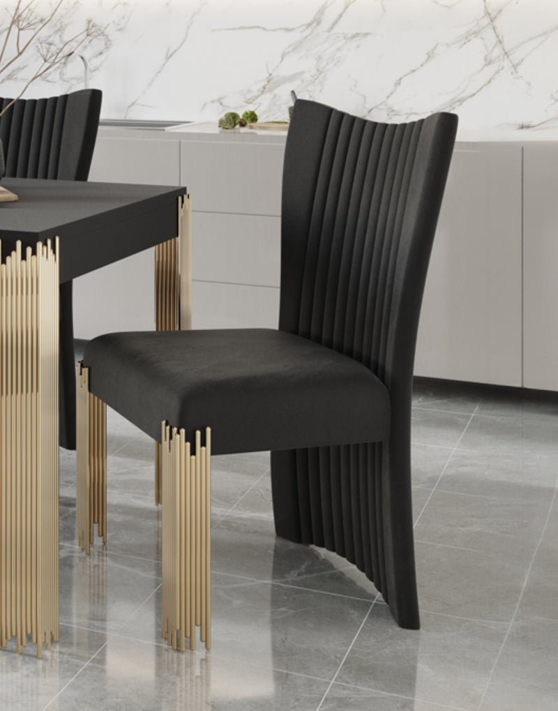 2 New Classic Furniture Empire Black Dining Chairs
