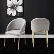Galaxy Home Onyx Light Gray Gold Chairs