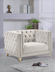 Meridian Furniture Michelle White Vegan Leather Chair