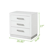 Galaxy Home Coco Milky White Wood Night Stand