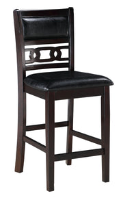 New Classic Furniture Gia Ebony PU 42 Inch Square 5pc Counter Height Set