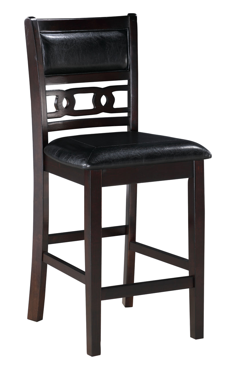 New Classic Furniture Gia Ebony PU 42 Inch Square 5pc Counter Height Set