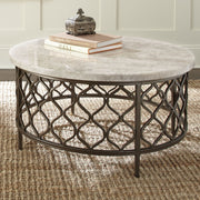 Steve Silver Roland White Bronze Cocktail Table