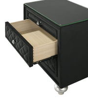 Crown Mark Cameo Black Night Stand