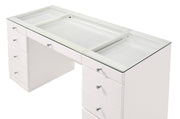 Crown Mark Avery White Vanity Desk