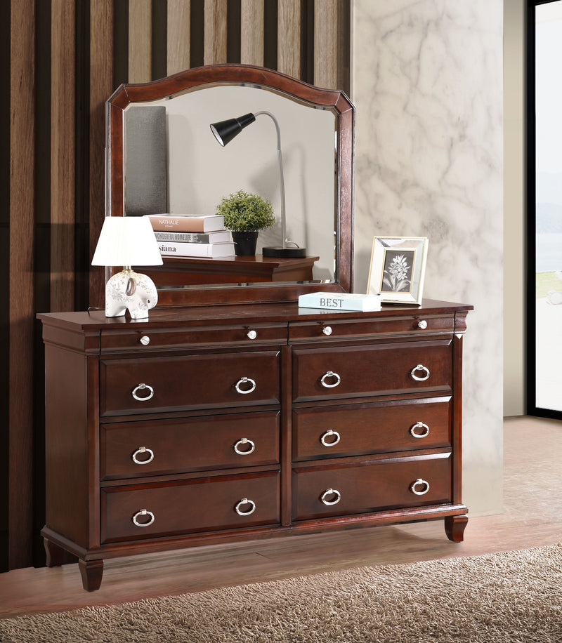 Glory Furniture Triton Cappuccino Dresser and Mirror