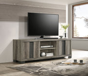 Crown Mark Rangley Grey Brown TV Stand