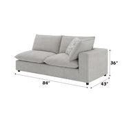 Acme Furniture Marisa Beige Modular RF Loveseat with 2 Pillows