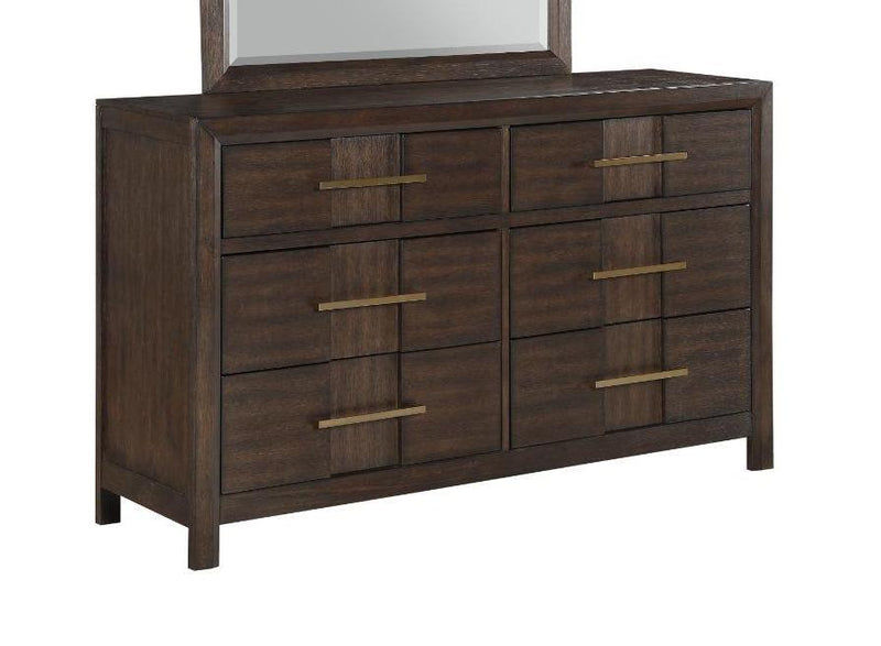 Galaxy Home Kenzo Gray Dresser and Mirror