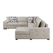 Home Elegance Raife Taupe 4pc Sectional with Right Chaise