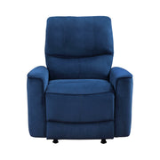 Home Elegance Artem Blue Power Rocker Reclining Chair