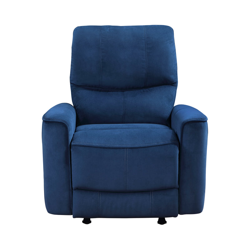 Home Elegance Artem Blue Power Rocker Reclining Chair