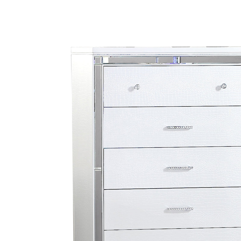 Galaxy Home Sterling White Drawer Chest