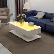 Galaxy Home Emma White LED Coffee Table
