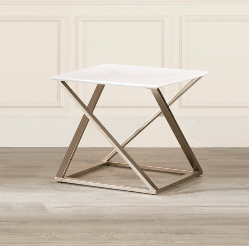 Steve Silver Zurich White End Table